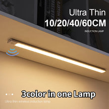 Cargue la imagen en el visor de la galería, Lampe d'intérieur à capteur de mouvement USB sans fil, 3 couleurs en une