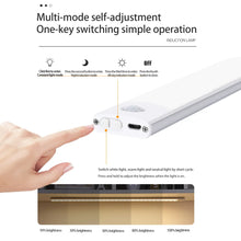 Cargue la imagen en el visor de la galería, Lampe d'intérieur à capteur de mouvement USB sans fil, 3 couleurs en une