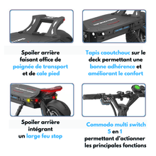 Load image into Gallery viewer, dualtron thunder 2 caractéristiques technique deck commodo spoiler arriere